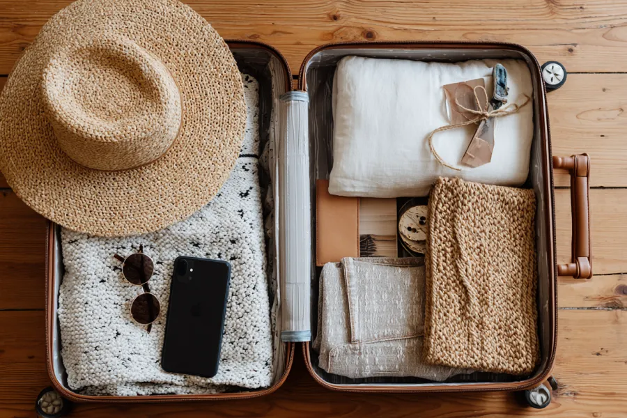 Mix and match travel outfits